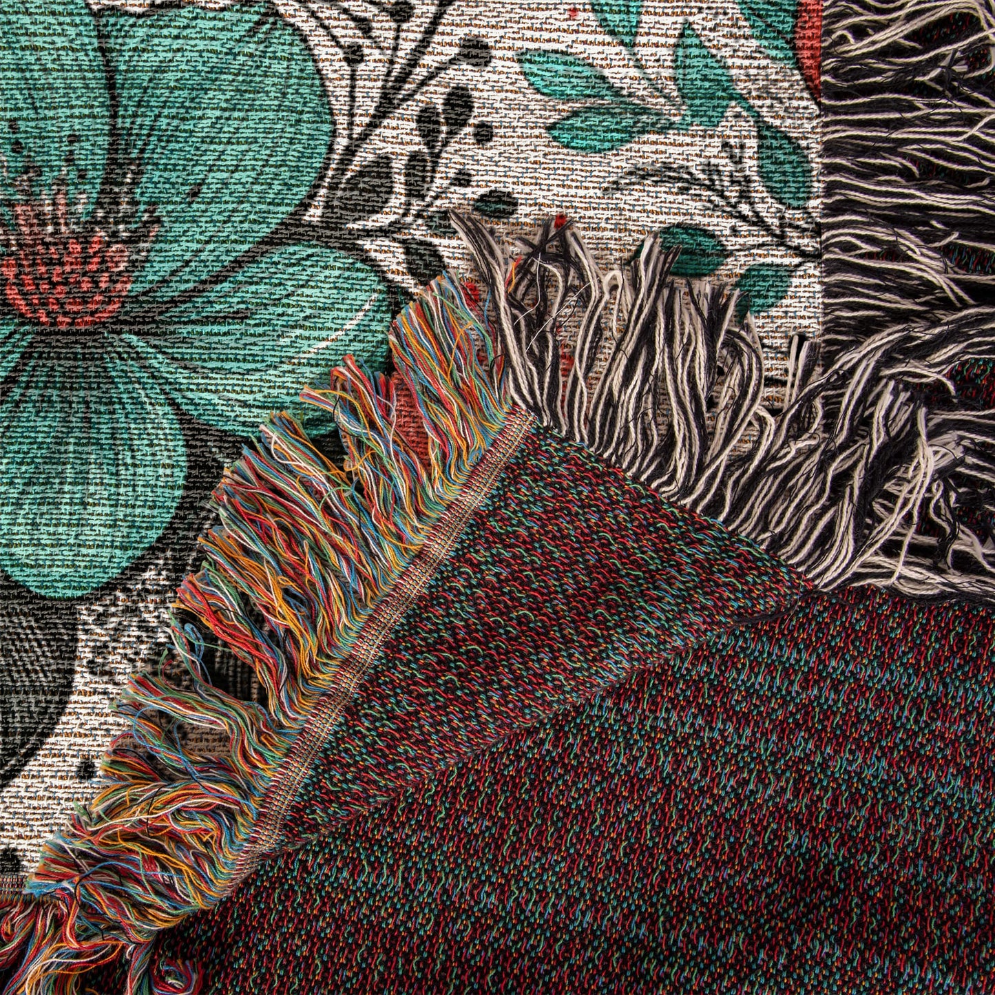 Oversized Floral Pattern 002 - 50" x 60" Heirloom Woven Blanket
