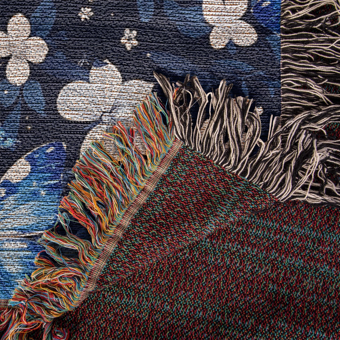 Butterflies And Flowers Pattern 013 - 50" x 60" Heirloom Woven Blanket