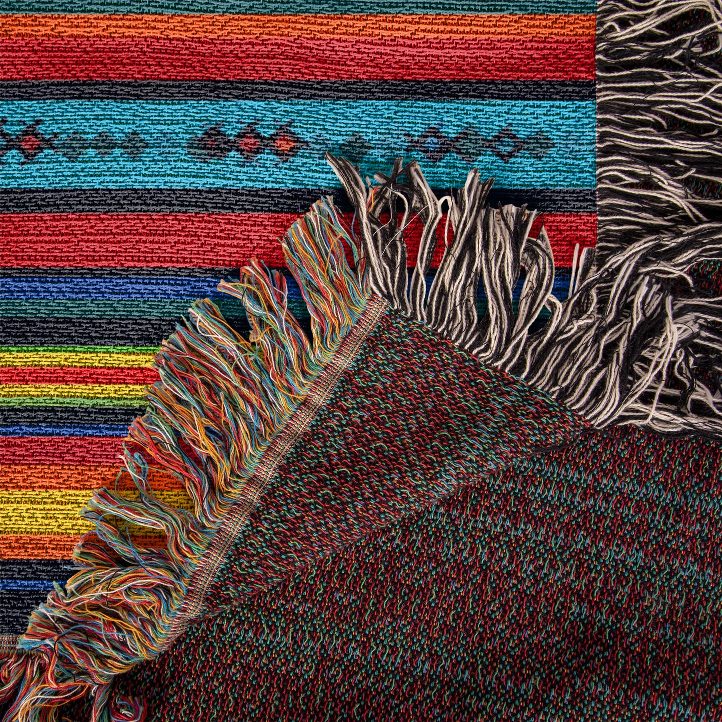Mexican Textile Pattern 009 - 50" x 60" Heirloom Woven Blanket