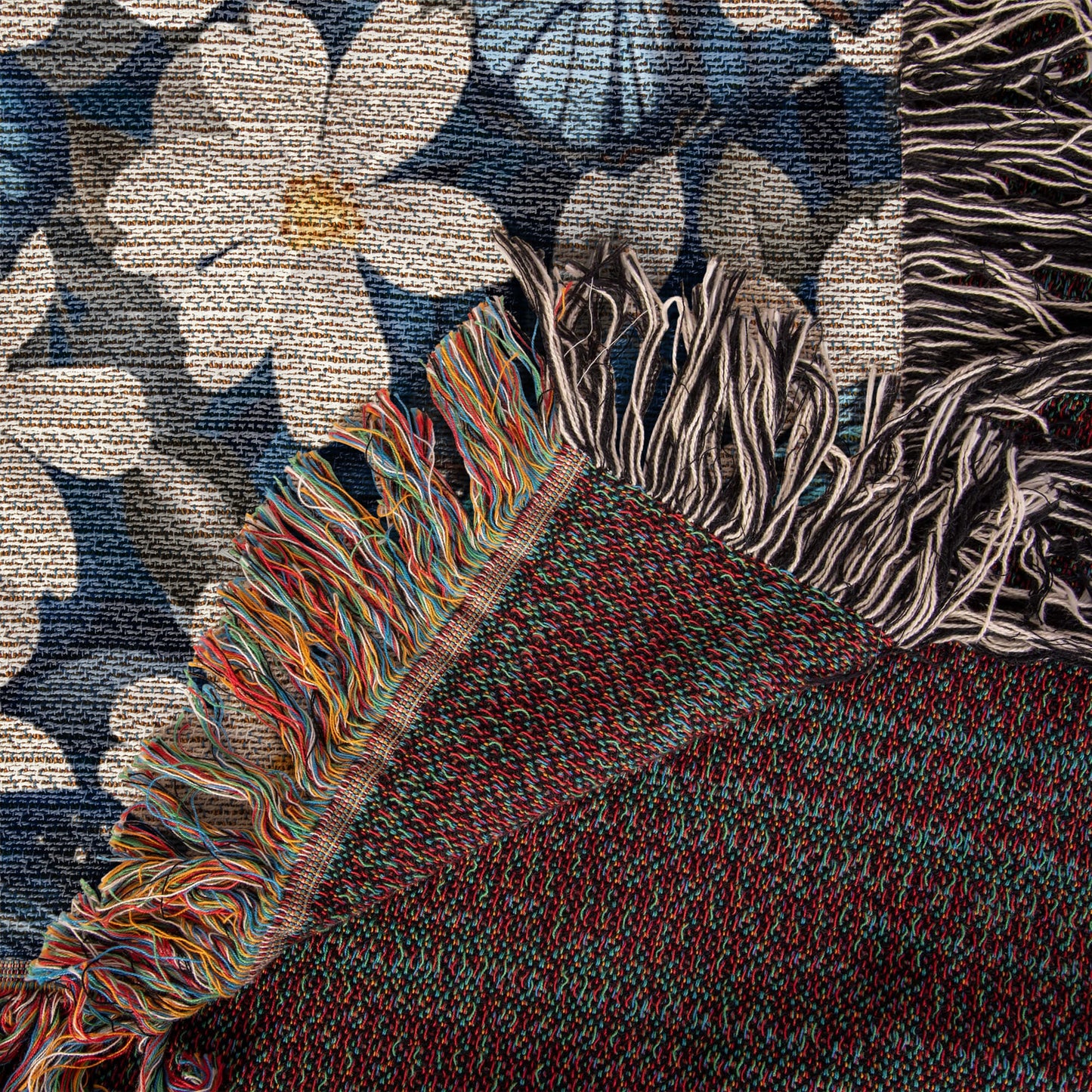 Butterflies And Flowers Pattern 016 - 50" x 60" Heirloom Woven Blanket