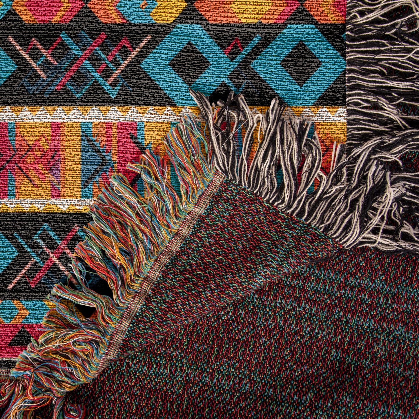 Mexican Textile Pattern 011 - 50" x 60" Heirloom Woven Blanket