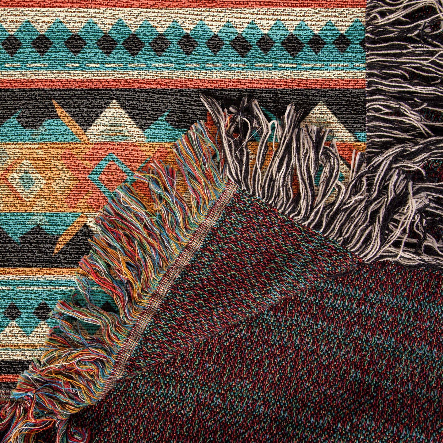 Mexican Textile Pattern 002 - 50" x 60" Heirloom Woven Blanket