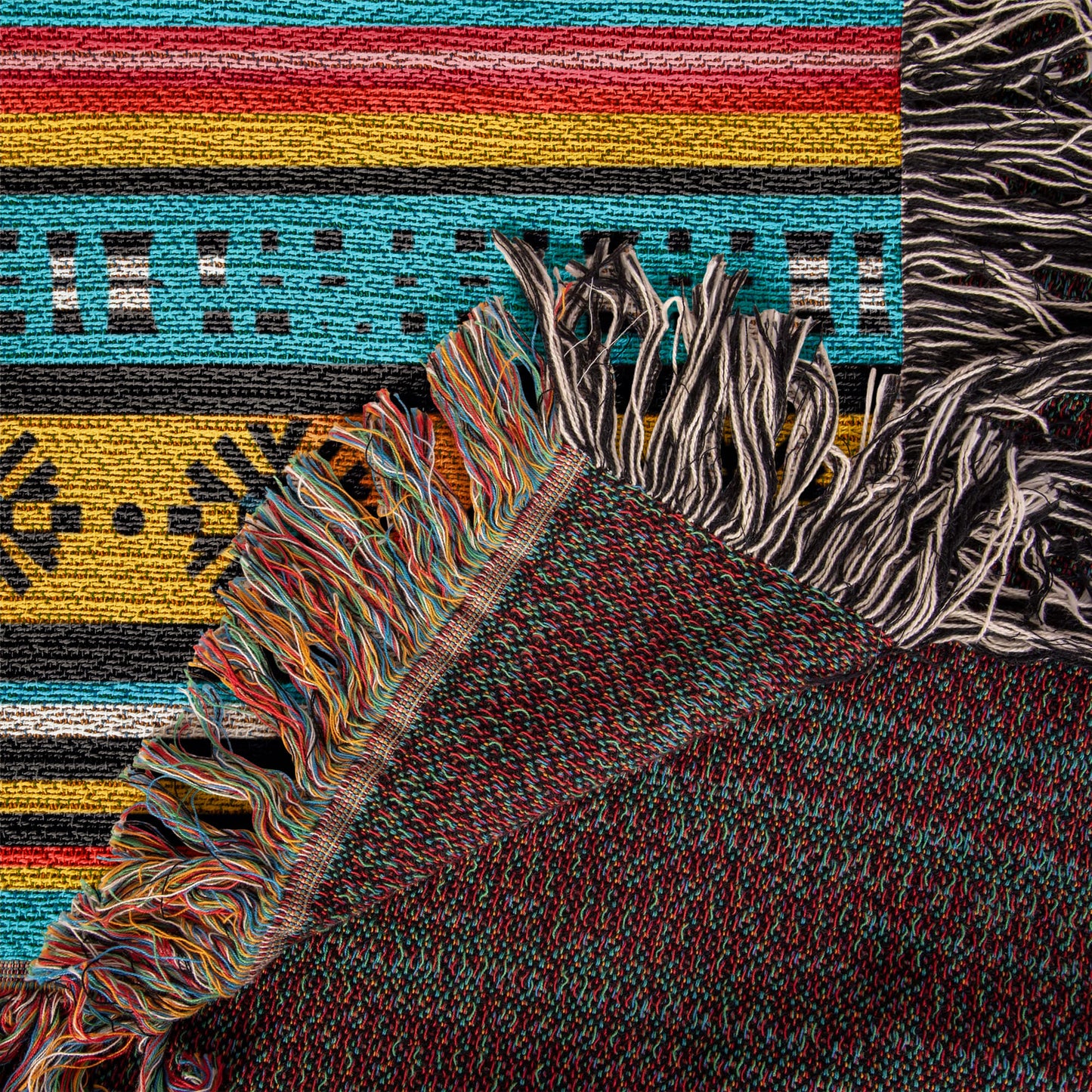 Mexican Textile Pattern 005 - 50" x 60" Heirloom Woven Blanket