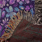 Blue And Purple Floral Pattern 001 - 50" x 60" Heirloom Woven Blanket