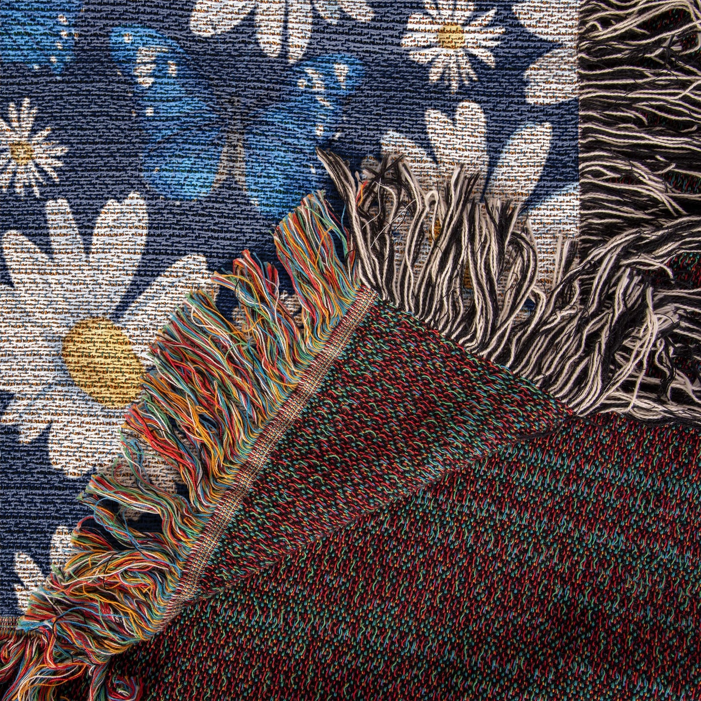 Butterflies And Flowers Pattern 002 - 50" x 60" Heirloom Woven Blanket