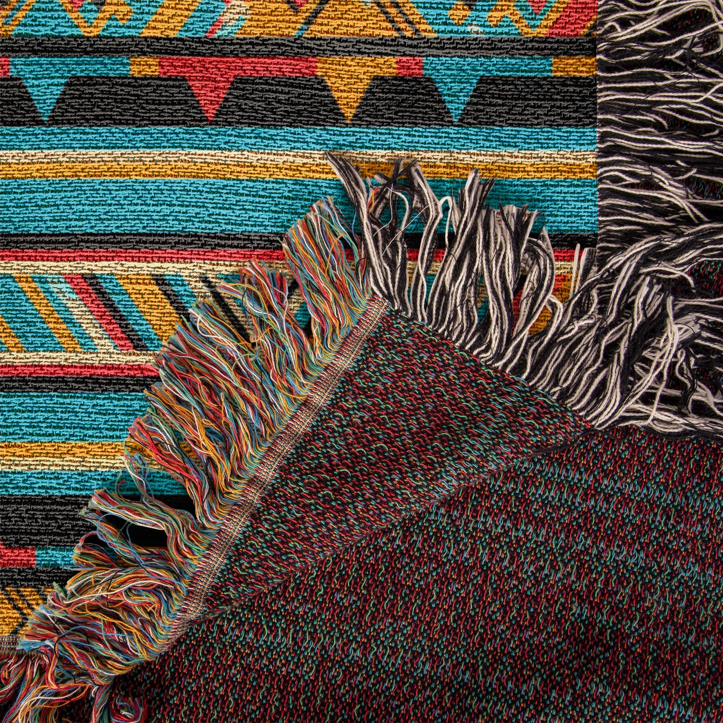 Mexican Textile Pattern 012 - 50" x 60" Heirloom Woven Blanket