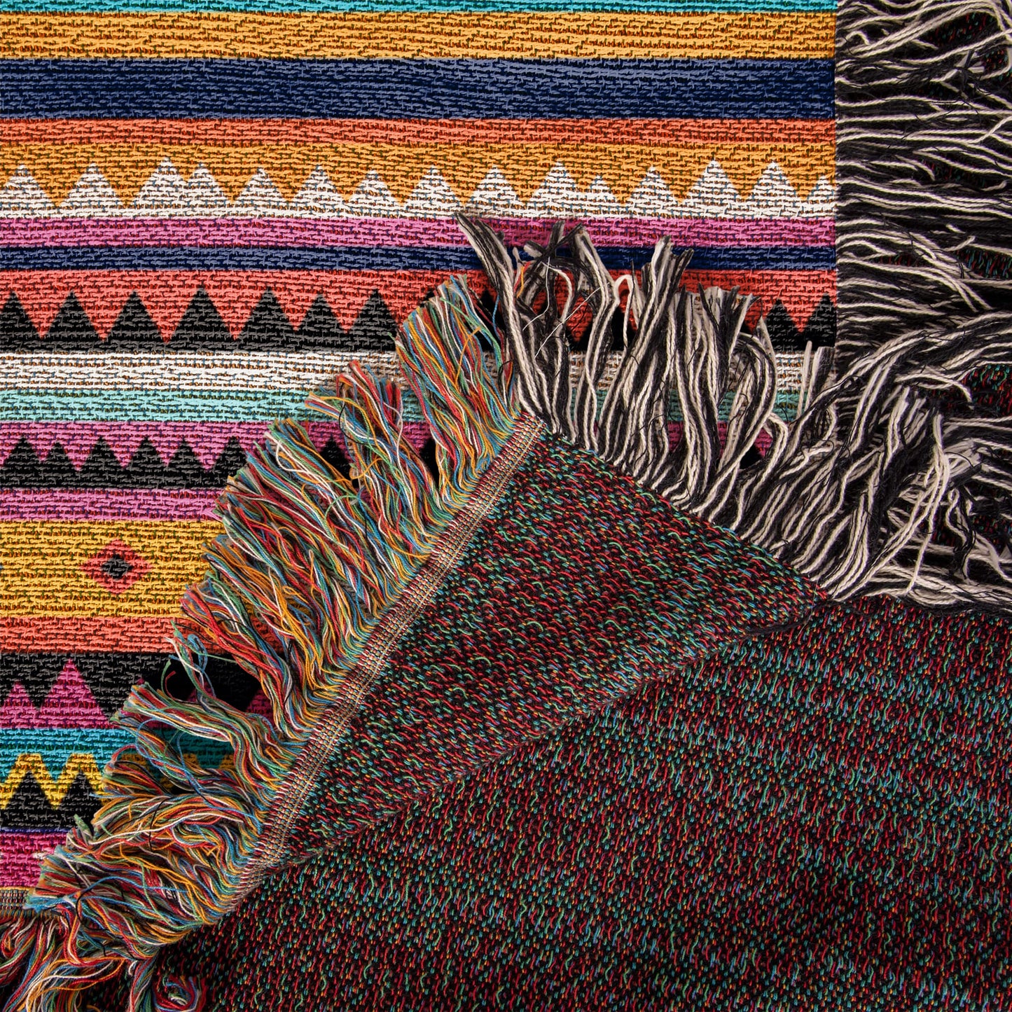 Mexican Textile Pattern 003 - 50" x 60" Heirloom Woven Blanket