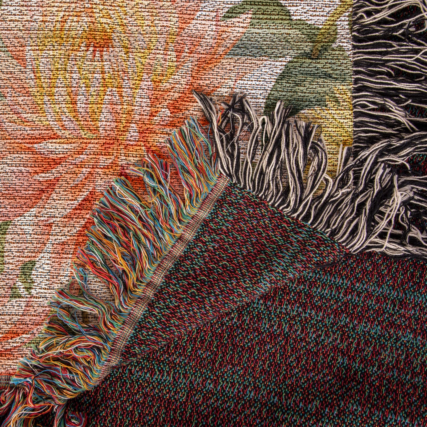 Spring Flowers Pattern 025 - 50" x 60" Heirloom Woven Blanket
