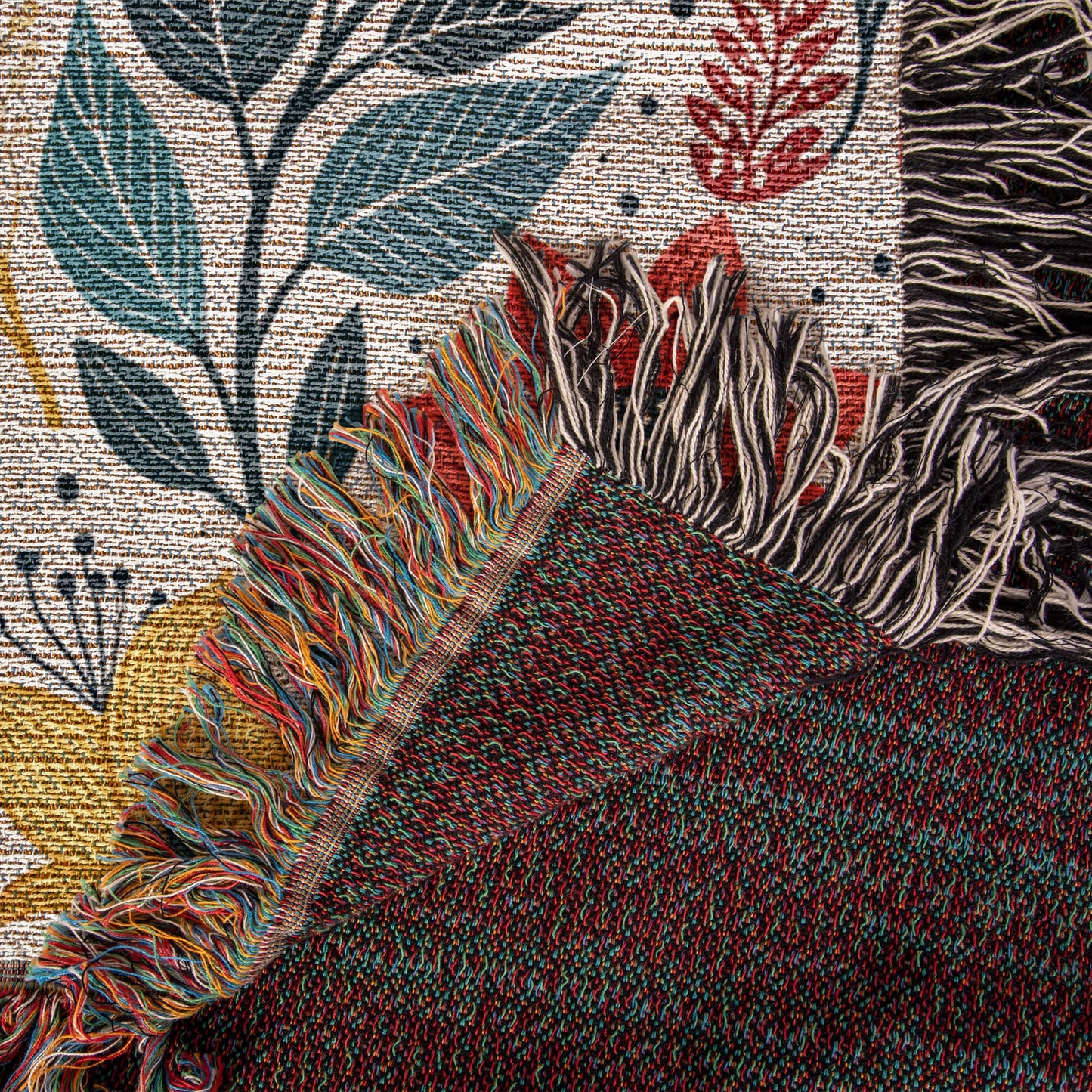 Oversized Floral Pattern 011 - 50" x 60" Heirloom Woven Blanket