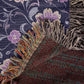 Blue And Purple Floral Pattern 006 - 50" x 60" Heirloom Woven Blanket