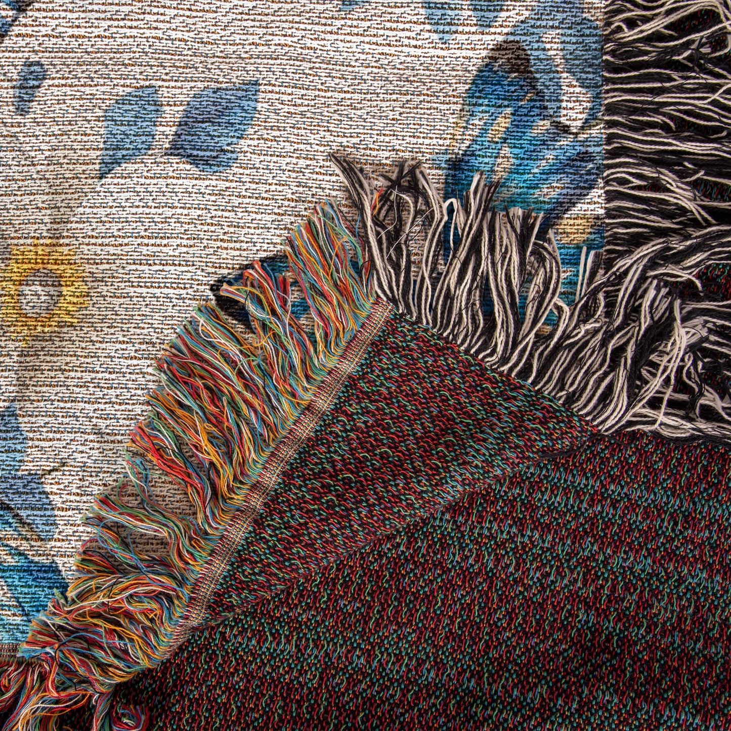 Butterflies And Flowers Pattern 007 - 50" x 60" Heirloom Woven Blanket