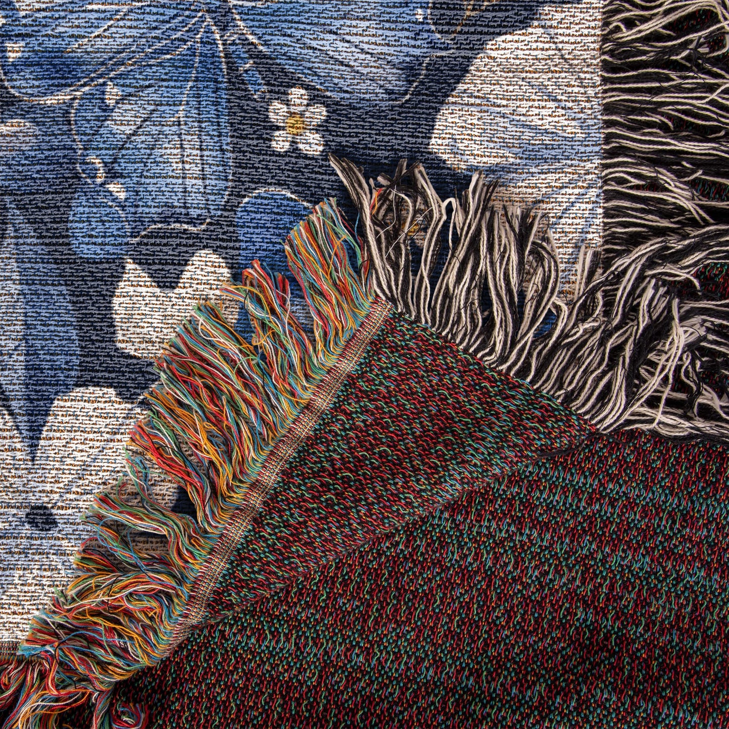Butterflies And Flowers Pattern 006 - 50" x 60" Heirloom Woven Blanket