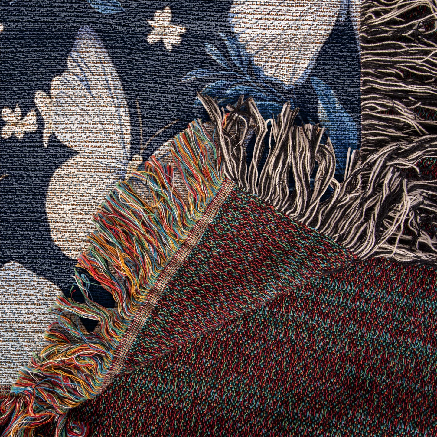 Butterflies And Flowers Pattern 008 - 50" x 60" Heirloom Woven Blanket