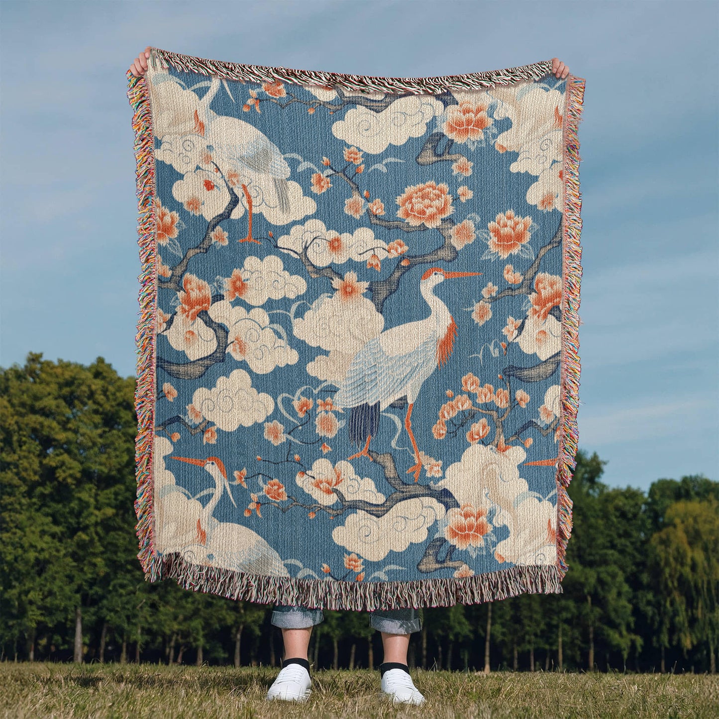 Chinoiserie Pattern 012 - 50" x 60" Heirloom Woven Blanket