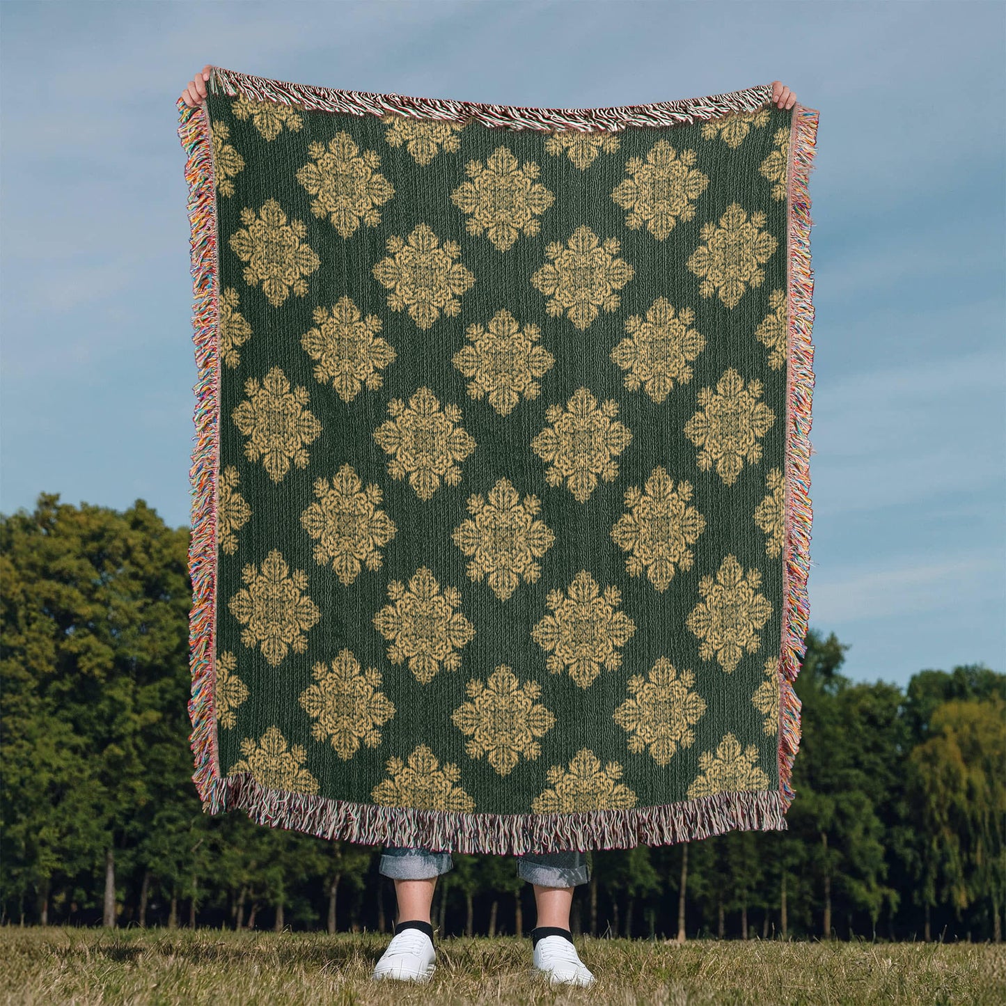 Damask Pattern 026 - 50" x 60" Heirloom Woven Blanket