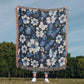 Butterflies And Flowers Pattern 010 - 50" x 60" Heirloom Woven Blanket