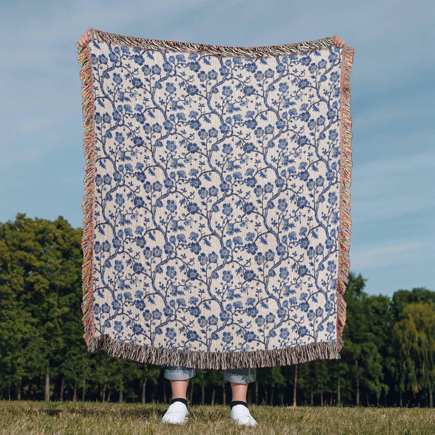 Chinese Ornament Pattern 010 - 50" x 60" Heirloom Woven Blanket