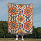 Mexican Floral Fiesta Pattern 047 - 50" x 60" Heirloom Woven Blanket