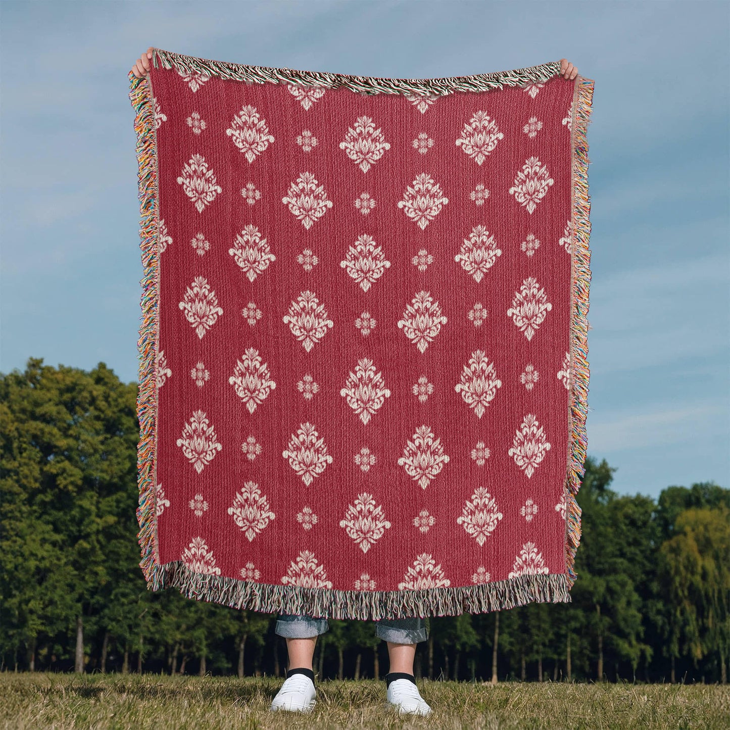 Damask Pattern 004 - 50" x 60" Heirloom Woven Blanket