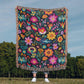 Mexican Floral Fiesta Pattern 055 - 50" x 60" Heirloom Woven Blanket