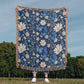 Butterflies And Flowers Pattern 018 - 50" x 60" Heirloom Woven Blanket