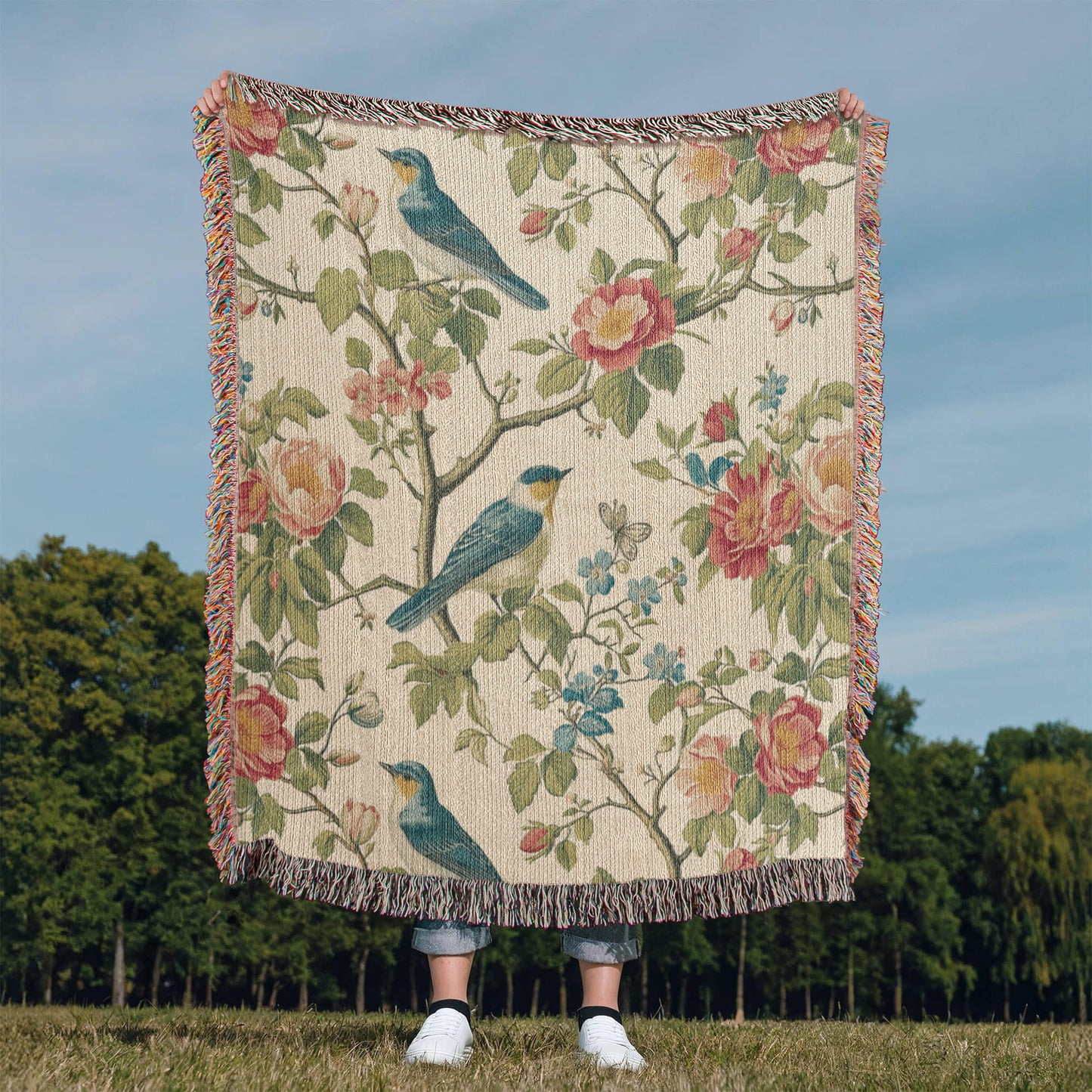 Chinoiserie Pattern 027 - 50" x 60" Heirloom Woven Blanket
