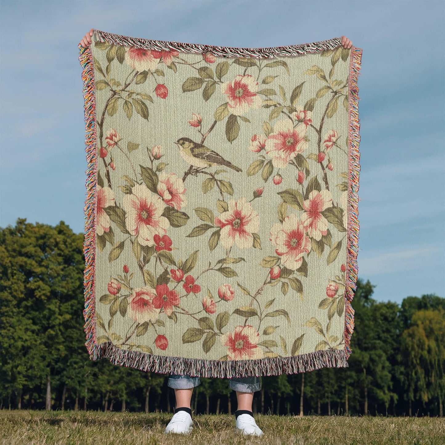 Chinoiserie Pattern 025 - 50" x 60" Heirloom Woven Blanket