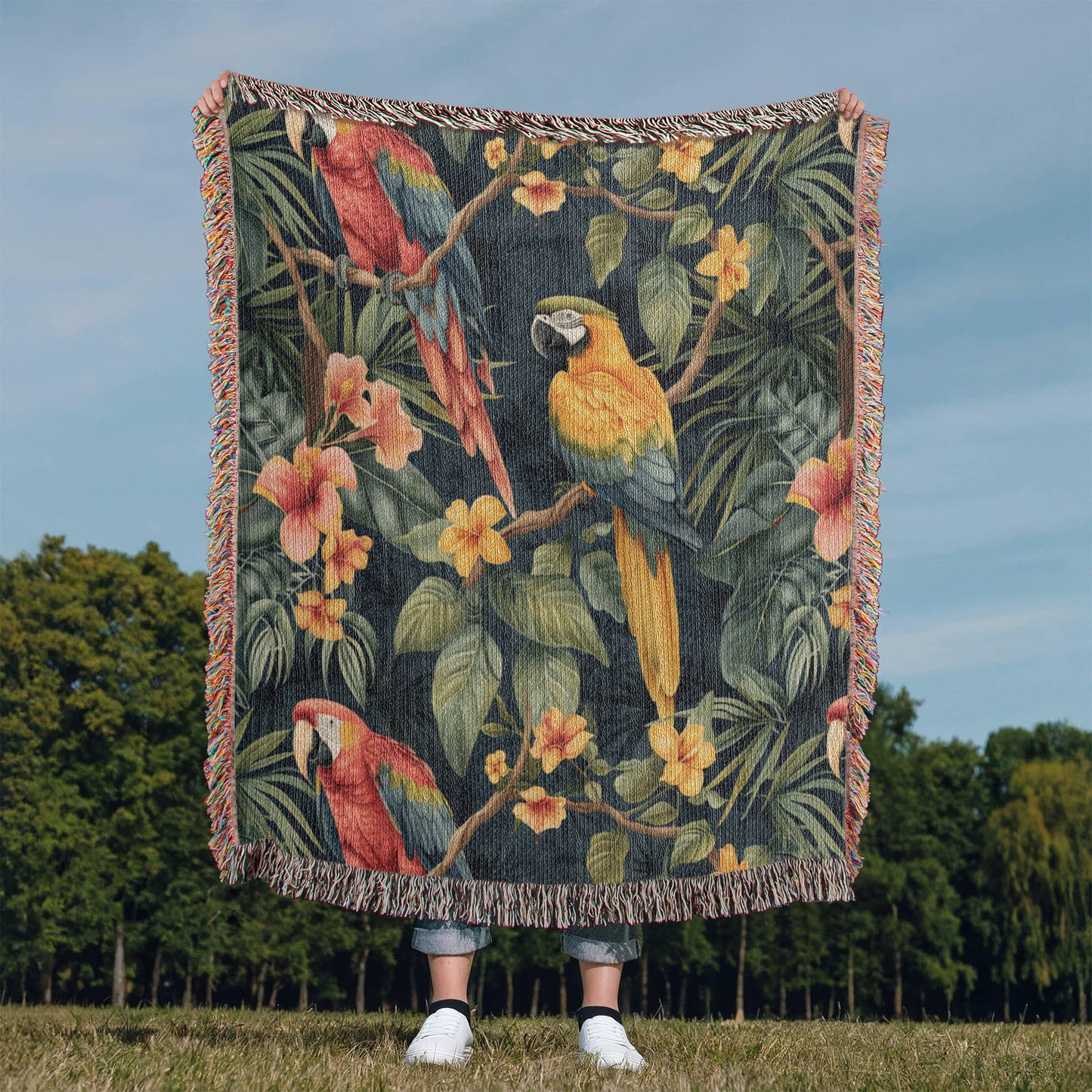 Chinoiserie Pattern 029 - 50" x 60" Heirloom Woven Blanket