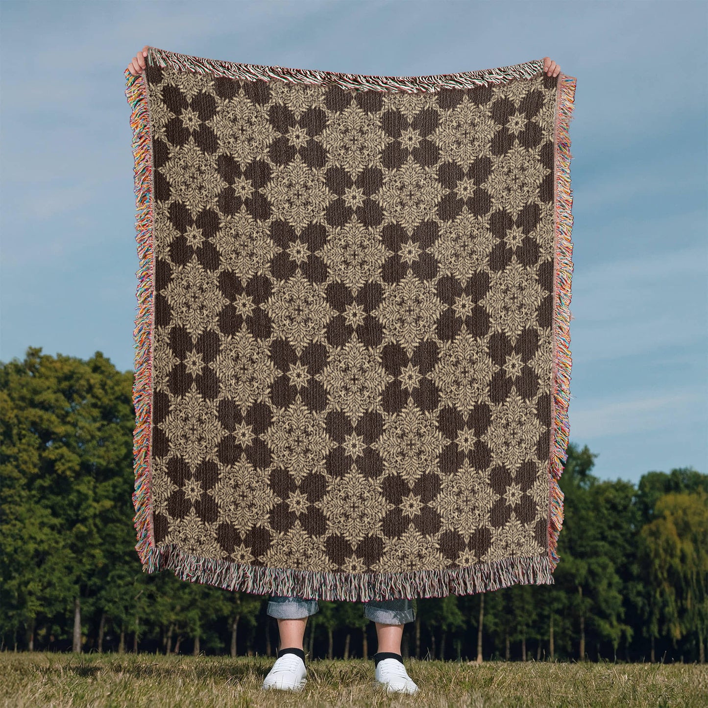 Damask Pattern 015 - 50" x 60" Heirloom Woven Blanket