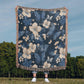 Butterflies And Flowers Pattern 021 - 50" x 60" Heirloom Woven Blanket