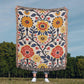 Mexican Floral Fiesta Pattern 043 - 50" x 60" Heirloom Woven Blanket