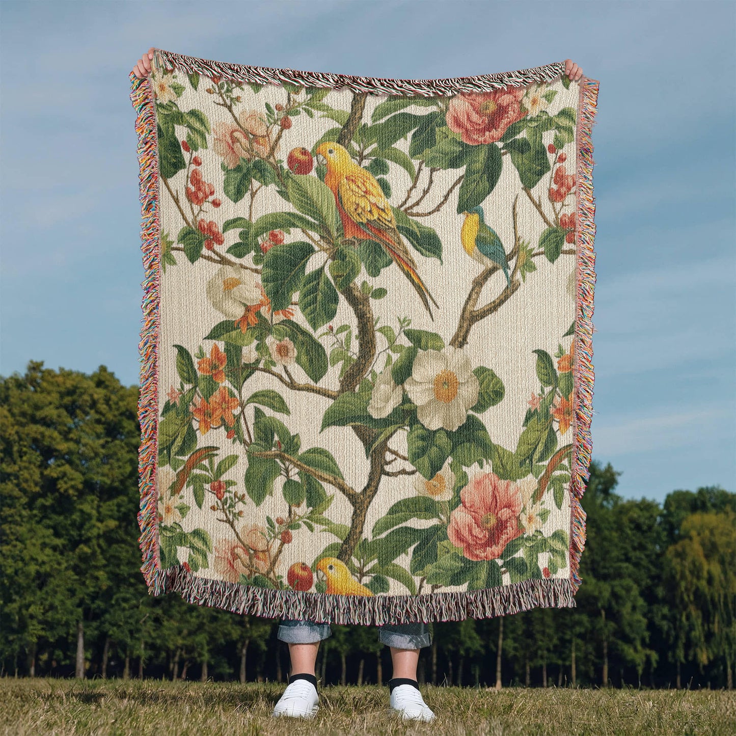 Chinoiserie Pattern 033 - 50" x 60" Heirloom Woven Blanket