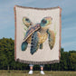 Cute Sea Turtle 010 - 50" x 60" Heirloom Woven Blanket