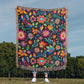 Mexican Floral Fiesta Pattern 053 - 50" x 60" Heirloom Woven Blanket