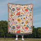 Mexican Floral Fiesta Pattern 019 - 50" x 60" Heirloom Woven Blanket