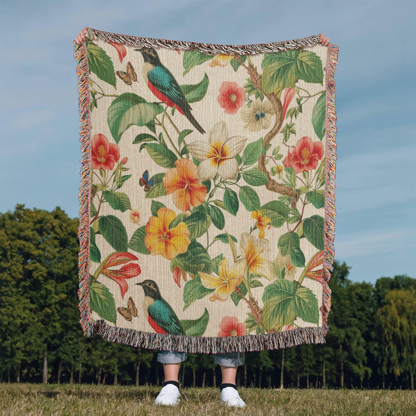 Chinoiserie Pattern 026 - 50" x 60" Heirloom Woven Blanket