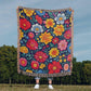 Mexican Floral Fiesta Pattern 048 - 50" x 60" Heirloom Woven Blanket