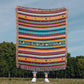Mexican Textile Pattern 003 - 50" x 60" Heirloom Woven Blanket