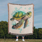 Cute Sea Turtle 005 - 50" x 60" Heirloom Woven Blanket