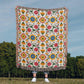 Mexican Floral Fiesta Pattern 018 - 50" x 60" Heirloom Woven Blanket