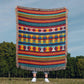 Mexican Textile Pattern 006 - 50" x 60" Heirloom Woven Blanket