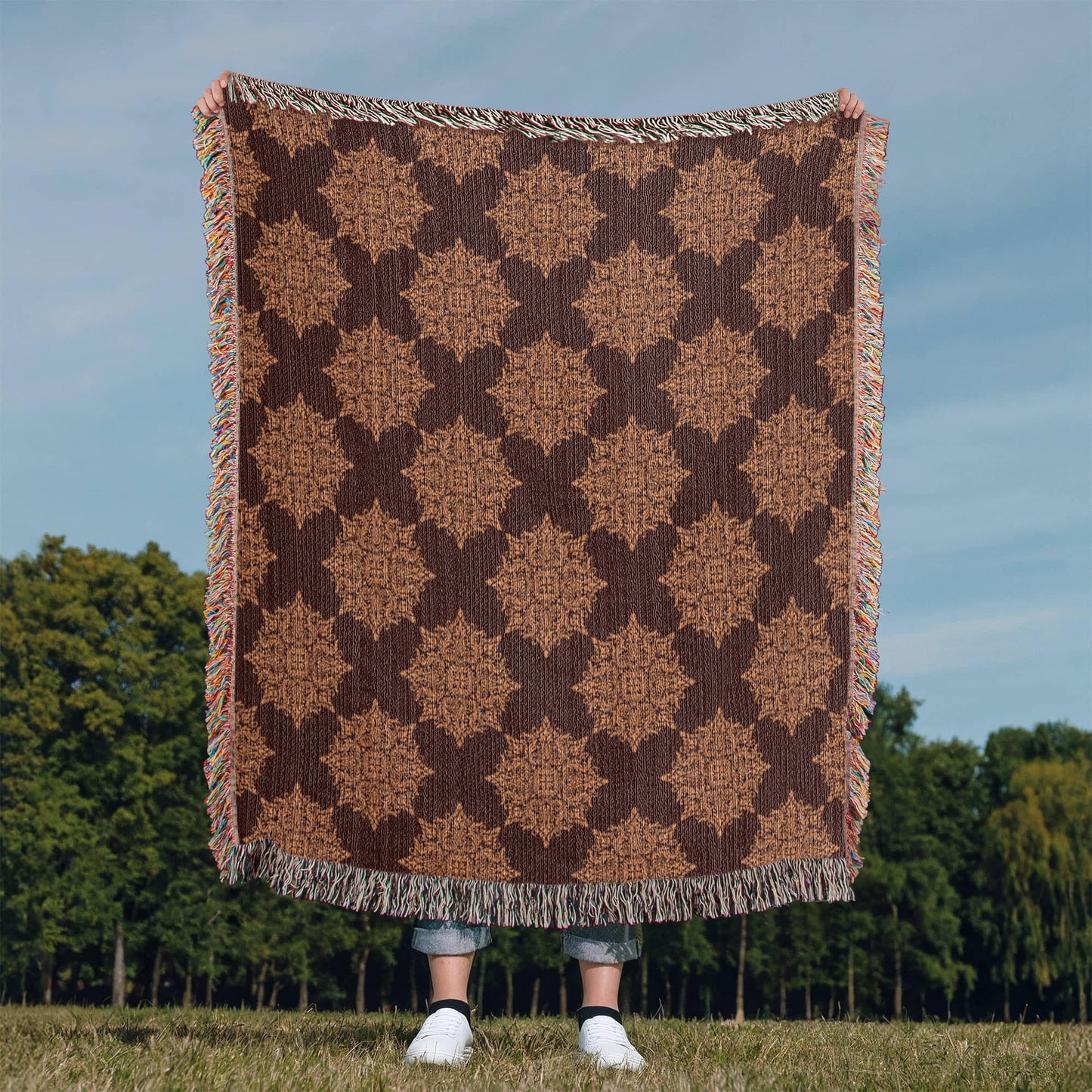 Damask Pattern 012 - 50" x 60" Heirloom Woven Blanket