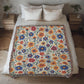 Mexican Floral Fiesta Pattern 001 - 50" x 60" Heirloom Woven Blanket
