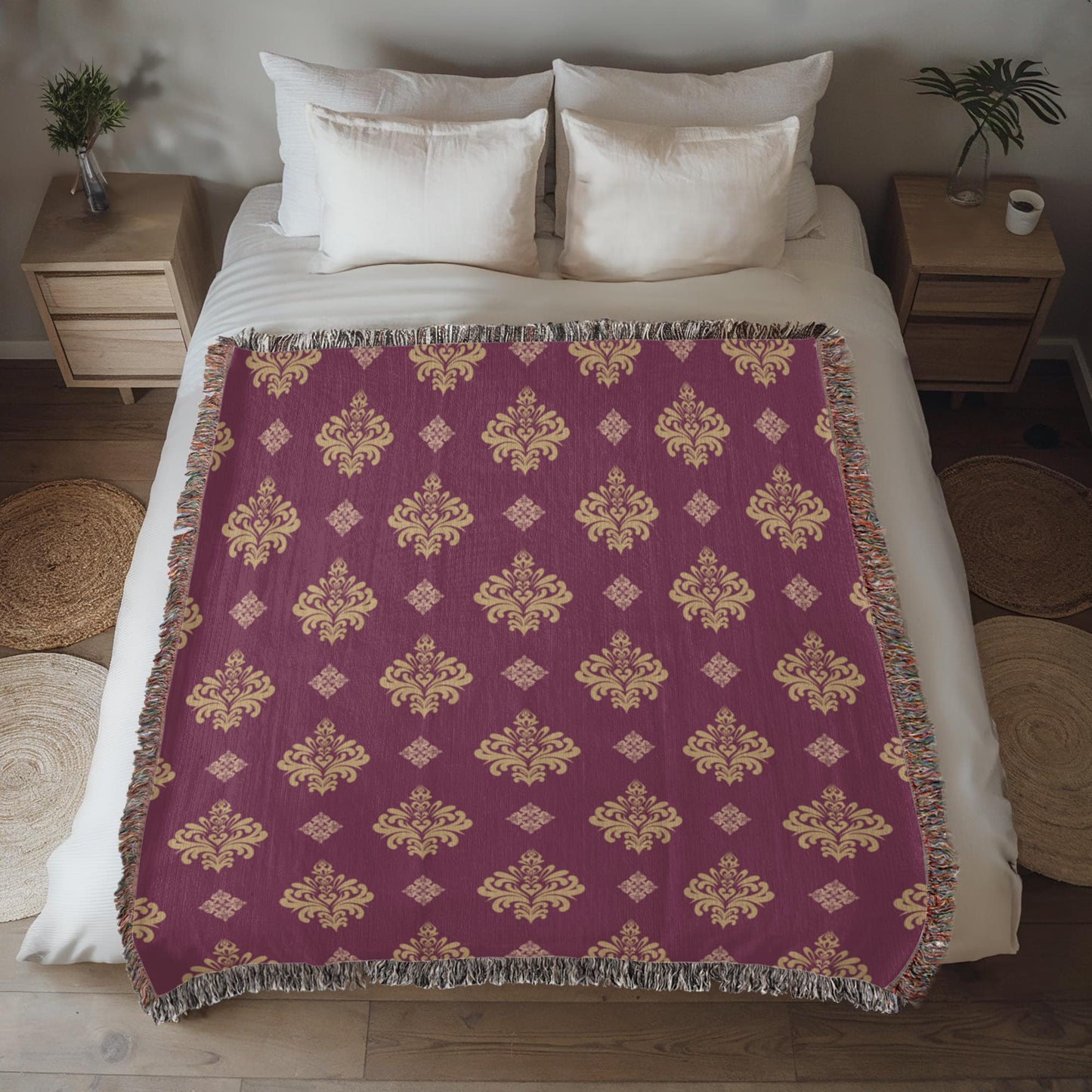 Damask Pattern 005 - 50" x 60" Heirloom Woven Blanket