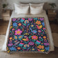 Mexican Floral Fiesta Pattern 049 - 50" x 60" Heirloom Woven Blanket