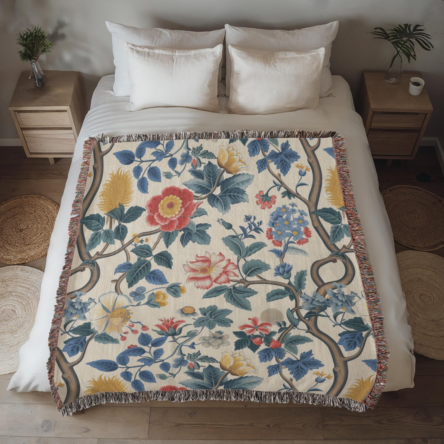 Chinoiserie Pattern 014 - 50" x 60" Heirloom Woven Blanket