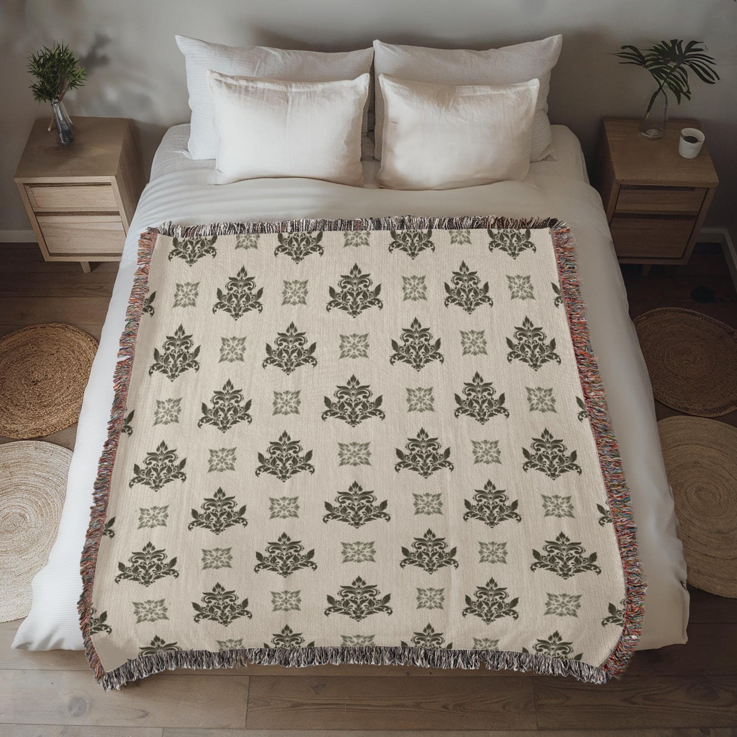 Damask Pattern 008 - 50" x 60" Heirloom Woven Blanket