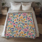 Mexican Floral Fiesta Pattern 003 - 50" x 60" Heirloom Woven Blanket
