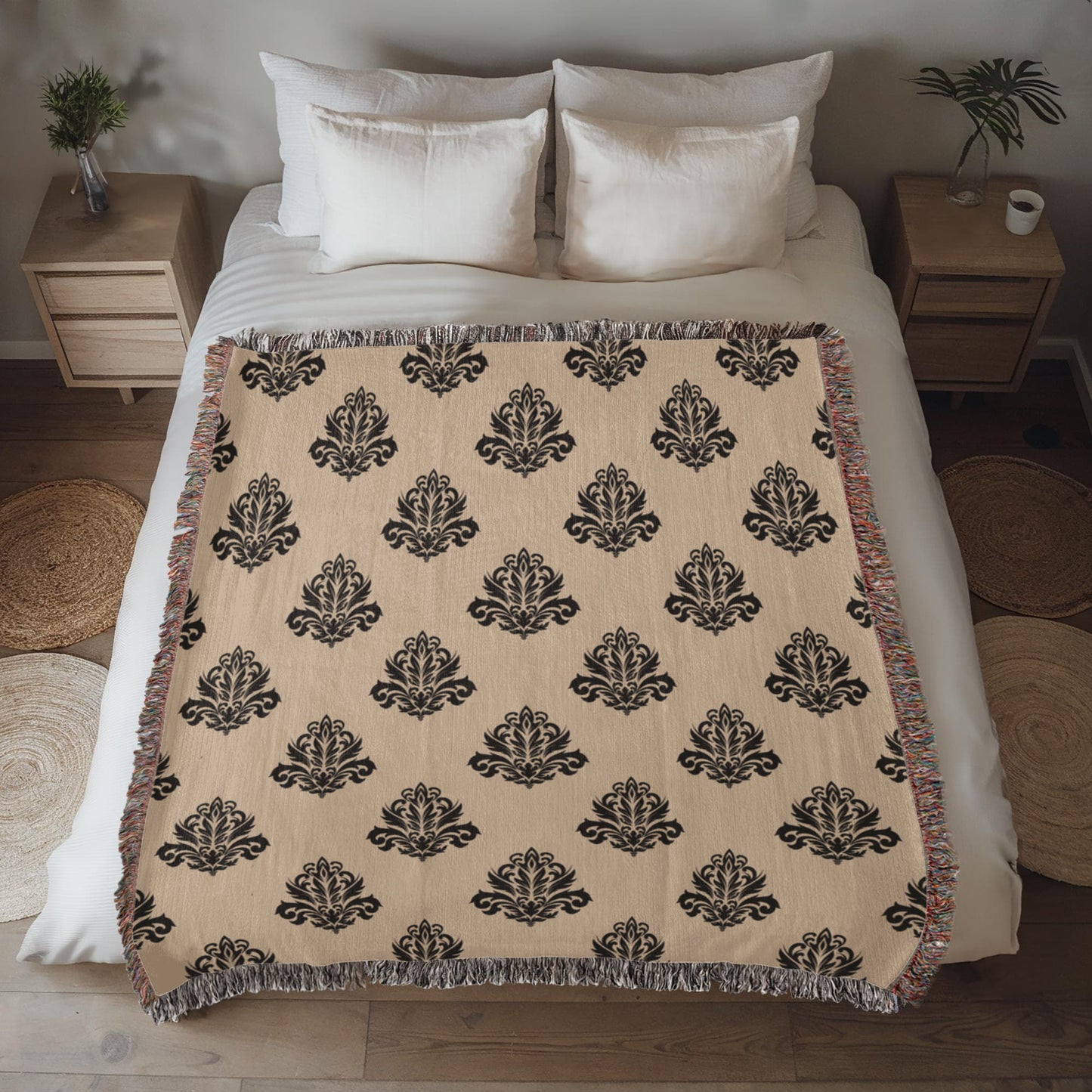 Damask Pattern 028 - 50" x 60" Heirloom Woven Blanket