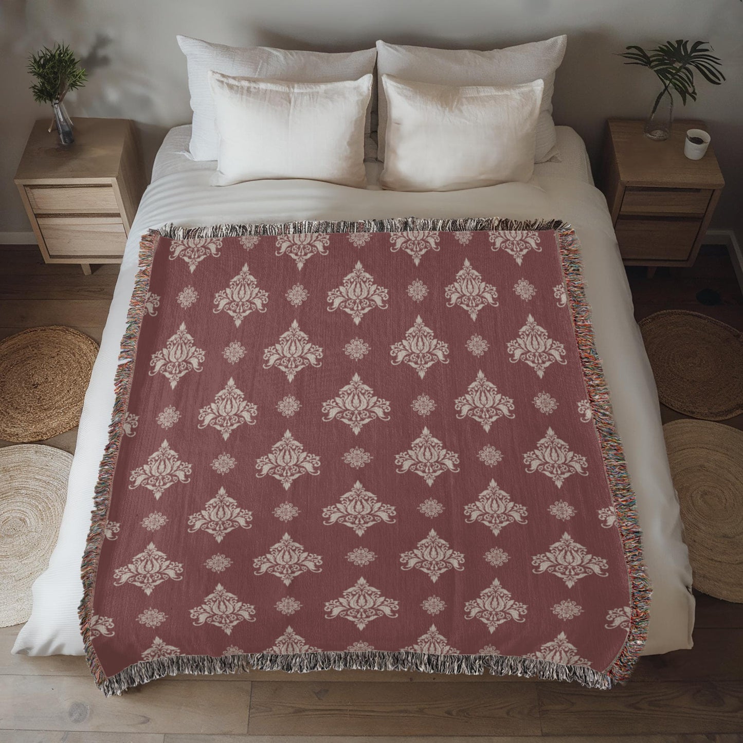 Damask Pattern 011 - 50" x 60" Heirloom Woven Blanket